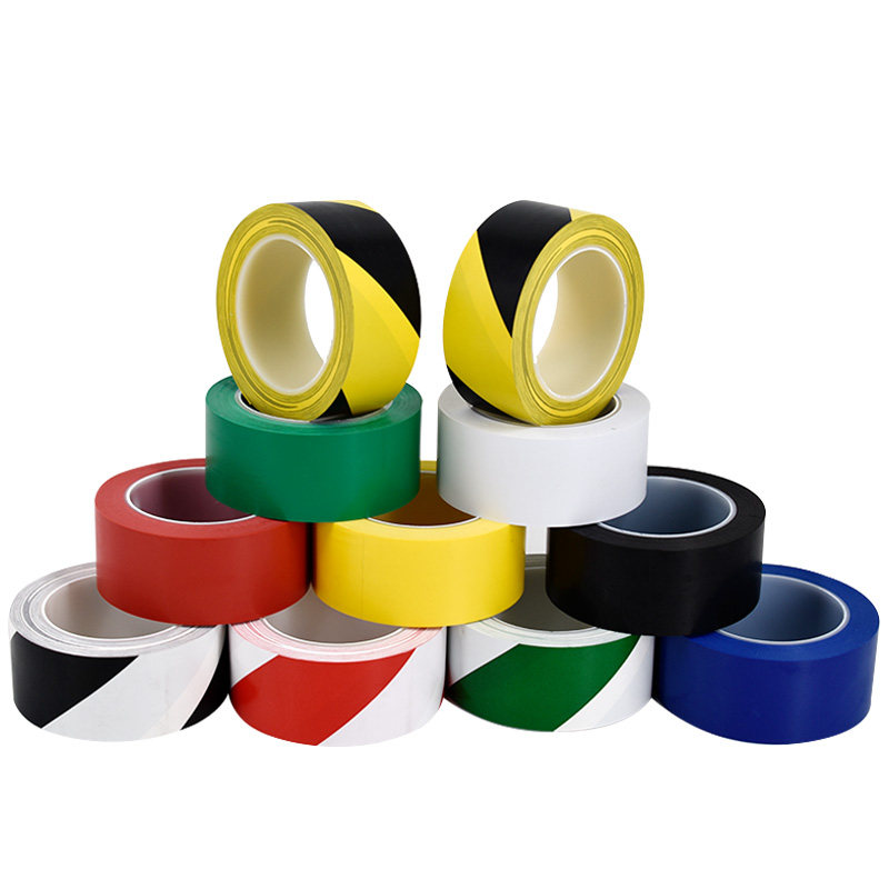 PVC警示胶带黄黑地板胶带地面警示贴仓库分区划线黄黑警示胶带