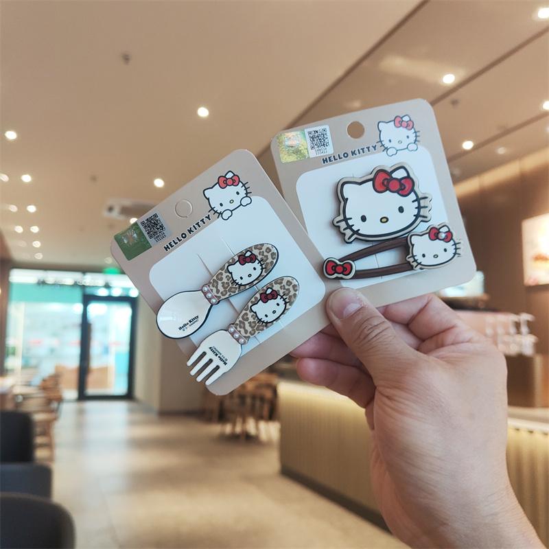 伊藤家三丽鸥豹纹发夹刘海夹简约少女发饰无痕夹发卡