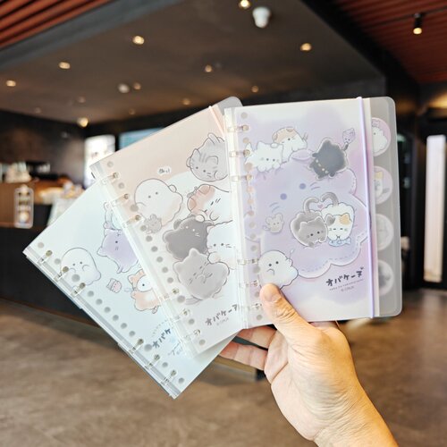 伊藤家CRUX正版授权幽幽家族PVC防水封面彩色内页活页本带绑绳