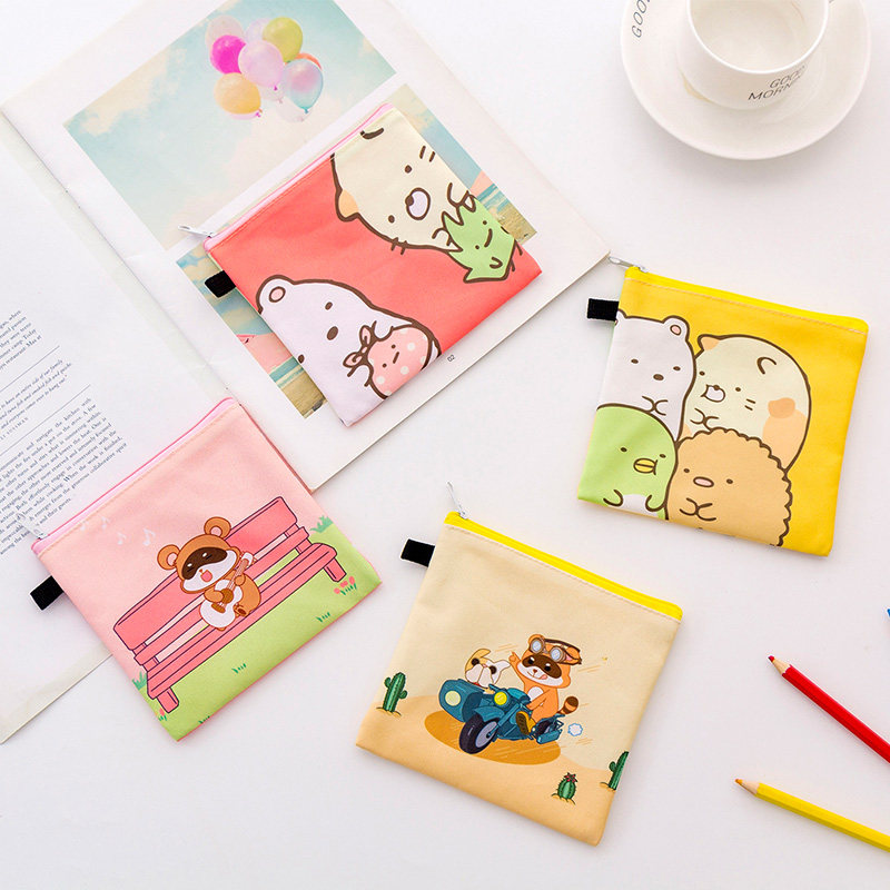 日本可爱人气墙角生物小浣熊卫生巾收纳小包袋子卫生棉包零钱包,收纳整理,卫生巾收纳包,淘宝优惠券,粉丝福利购,淘宝优惠卷