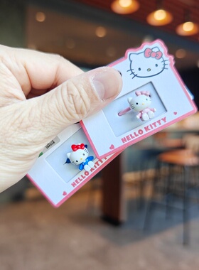 伊藤家卡通三丽鸥凯蒂猫开口戒指hellokitty少女可调节学生饰品