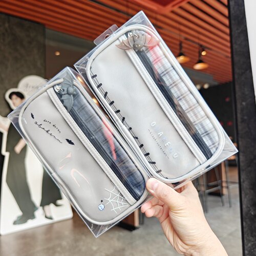 伊藤家CRUX正版授权幽幽家族双拉链笔袋斜跨文具盒铅笔盒大容量