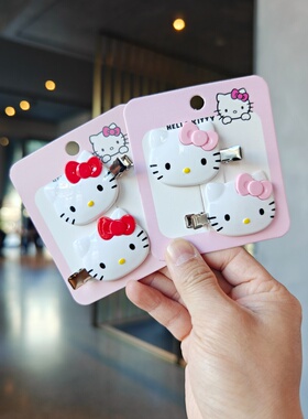 伊藤家正版授权hellokitty鸭嘴夹女侧边刘海无痕夹子甜美凯蒂猫