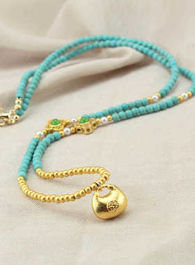 新中式复古长款毛衣链国风配饰