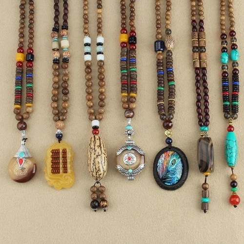 民族风棉麻长款毛衣链