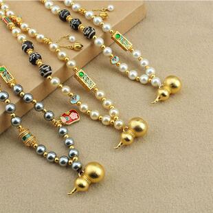 葫芦仿珍珠长款项链女款新中式国风小众高级感串珠毛衣链秋冬配饰