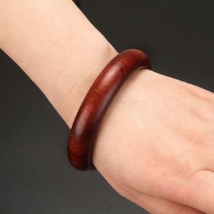 复古民族风木手镯高油高密紫檀木手饰贵妃镯椭圆形实木血檀木