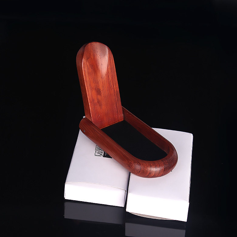 手工打磨单位实木烟斗架 木质折叠烟斗座 一位拖烟器烟斗支架子