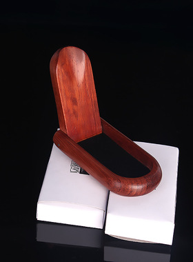 手工打磨单位实木烟斗架 木质折叠烟斗座 一位拖烟器烟斗支架子