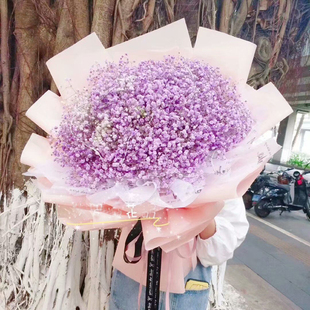 满天星上海鲜花同城速递上海鲜花店送花蓝色生日礼物