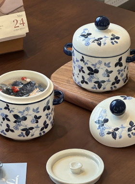 ZESEN|法式陶瓷带盖炖盅家用高颜值炖锅炖汤锅小汤盅礼盒汤罐子