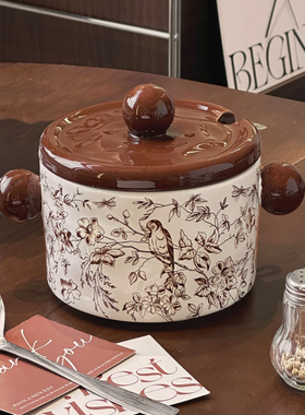 ZESEN|法式复古陶瓷猪油罐家用厨房调味高端新款调料罐防潮储油罐