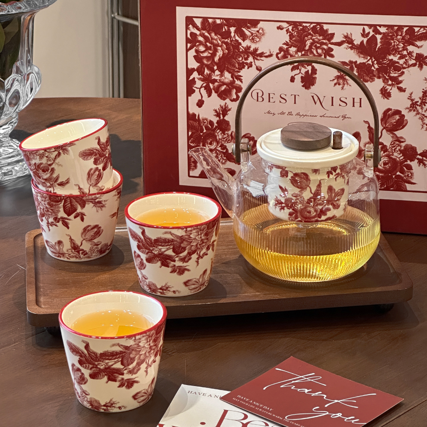 茶具套装家用陶瓷水杯茶杯茶盘