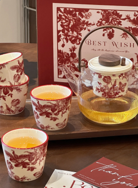 ZESEN|法式复古茶具套装家用陶瓷水杯茶杯茶盘茶壶套装新婚礼物