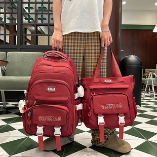 书包初中女生韩版可爱儿童双肩包小学生高中大学生轻便百搭背包女