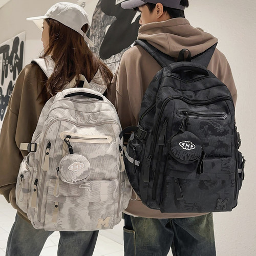 书包初中生女减负护脊双肩背包