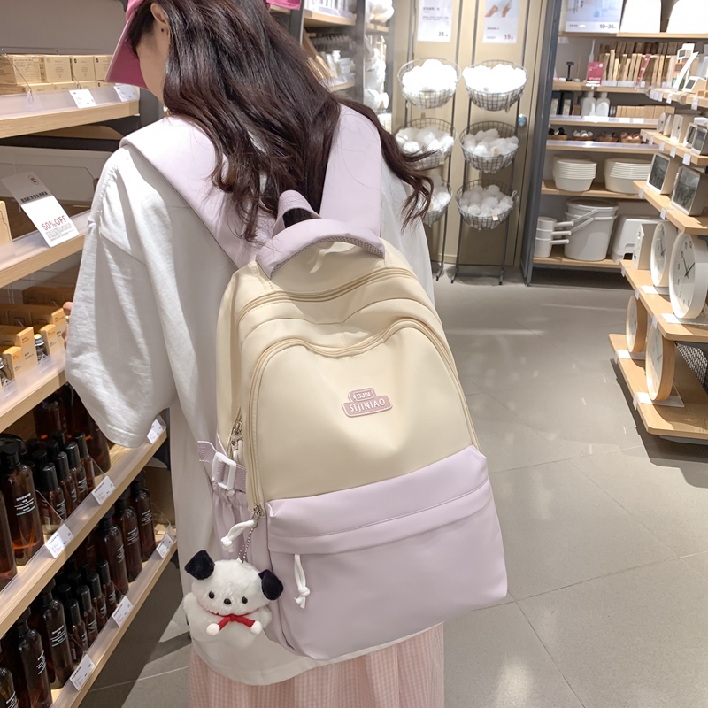 书包女生初中生文艺百搭双肩包