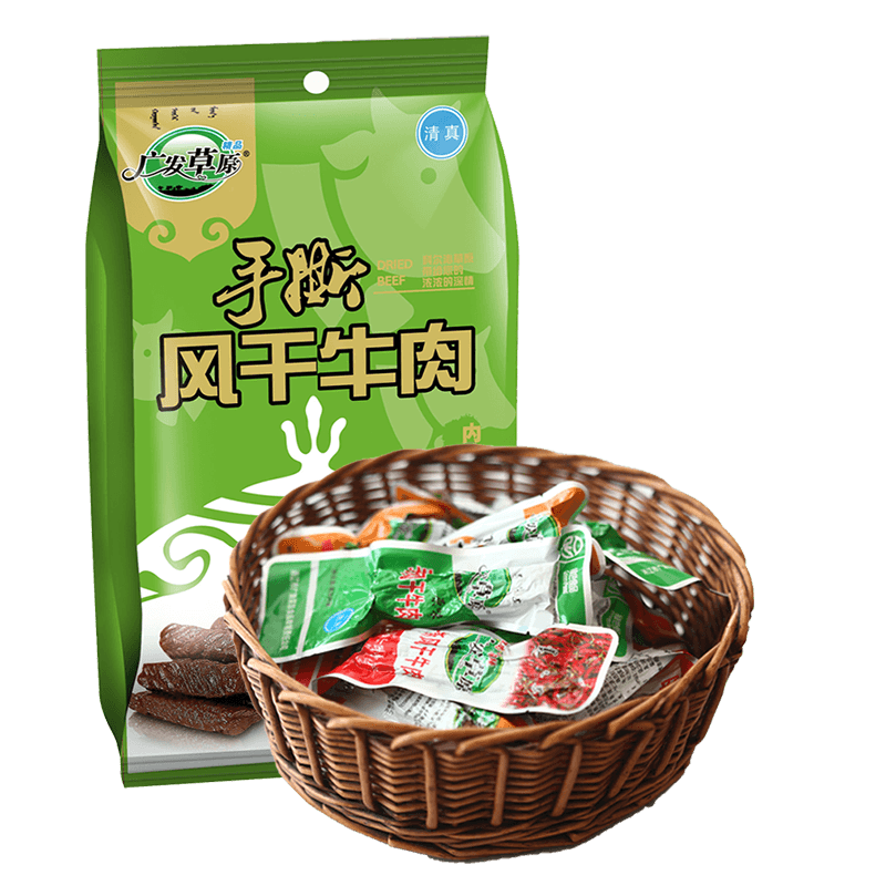广发草原风干牛肉干250g内蒙古