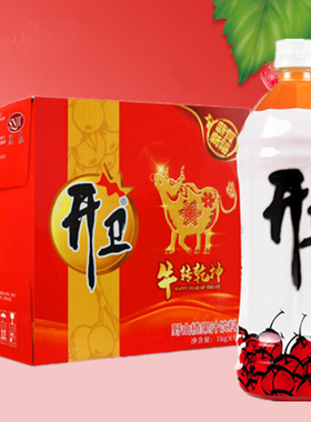 1月胜基食品开卫野山楂汁1Lx6瓶饮料果汁果肉饮料整箱包邮