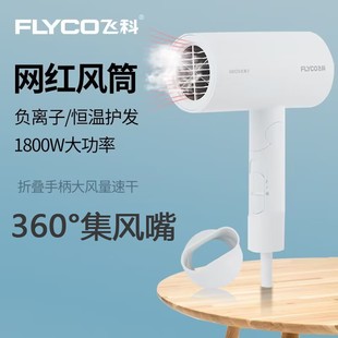 飞科电吹风机家用宿舍学生大功率负离子可折叠静音吹风筒FH6276