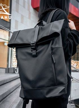 新款小众双肩包男女大容量商务电脑背包防水户外旅行轻便男士书包