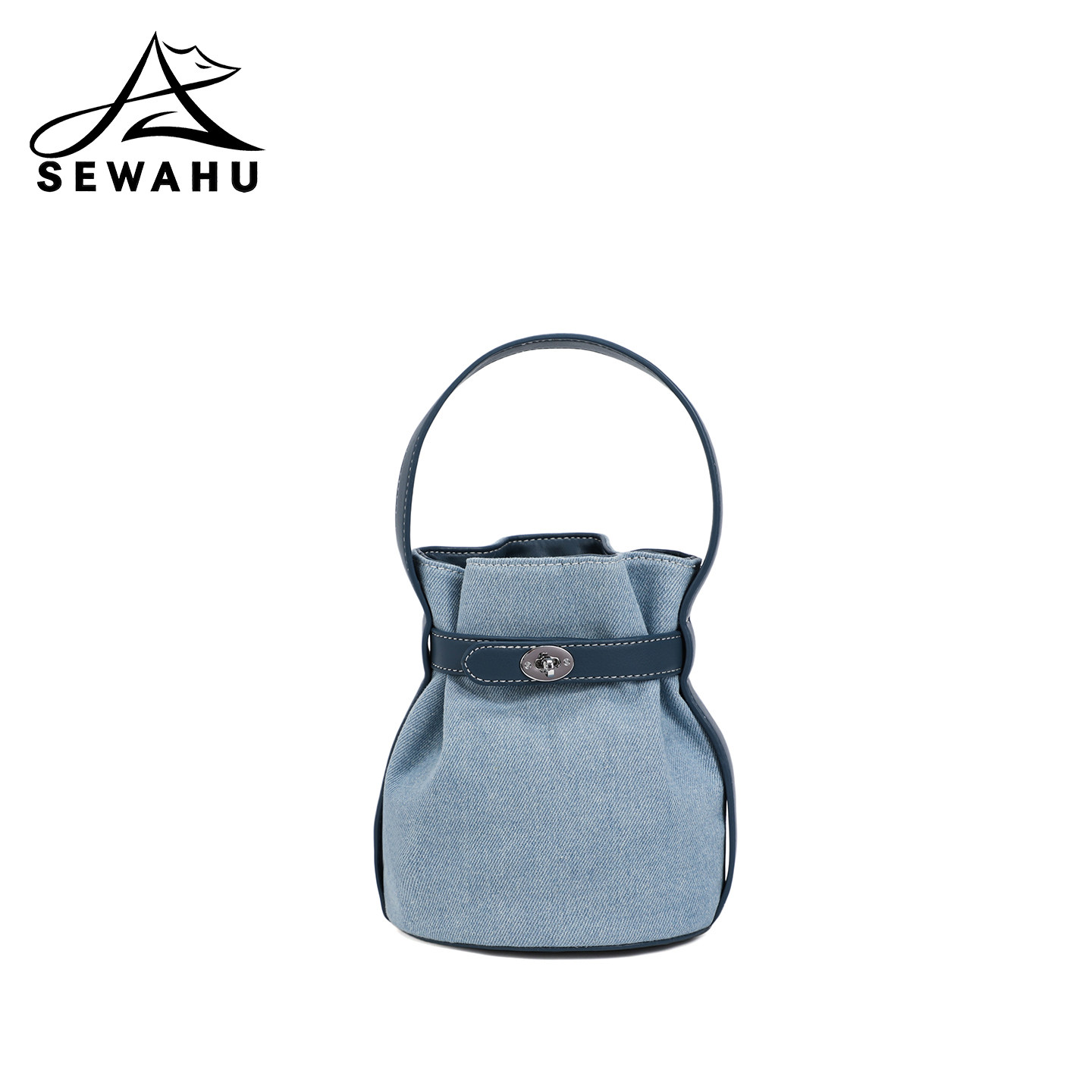 SEWAHU菜篮子包设计感小众2026新款水桶包斜挎单肩手提女包包夏季