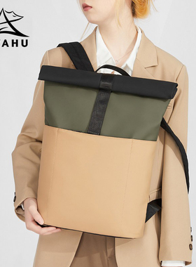 新款通勤双肩包男女设计感小众电脑包背包大容量男士防水旅行书包