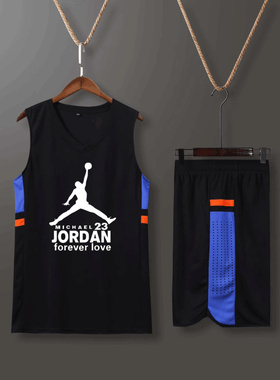 飞人篮球服套装男定制男童训练比赛队服运动儿童球衣大码aj23印字