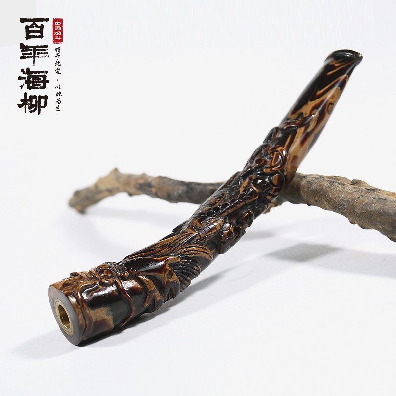 瑞龙呈祥l641血柳 ji品活柳正宗海柳满雕略弧度手感好