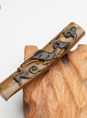 海柳烟嘴雕刻型 十二生肖羊 洋洋得意 男士礼品中秋礼物D3005