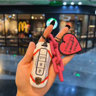 适用保时捷钥匙套新帕拉梅拉macan911钥匙壳718卡宴运动风全包扣