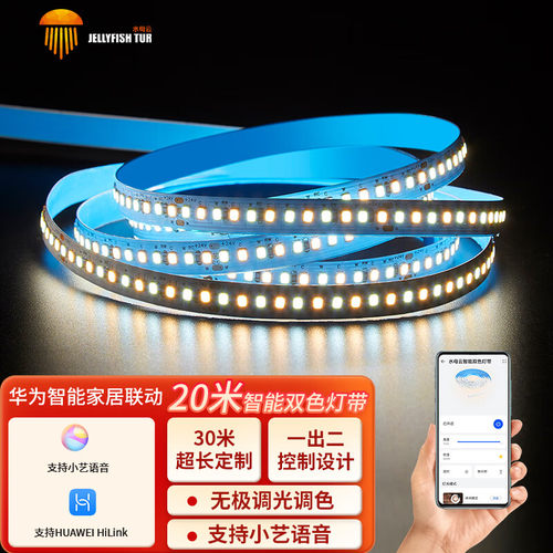 水母云智能双色灯带客厅无极调光