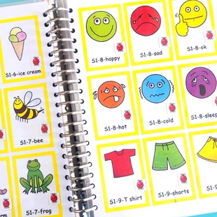 英文启蒙1 英语单词本闪卡启蒙教具毛毛虫点读笔小达人自制书 8季