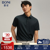 T恤休闲净色Polo衫 堡尼春夏新品 商务翻领桑蚕丝混纺短袖 LR440B91B