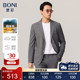 男外套西裤 BONI AN182091A 商务休闲男士 西服套装 堡尼新品 格纹西装