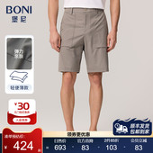 堡尼春夏新品 混纺休闲裤 男士 BONI 净色短裤 KR235221H