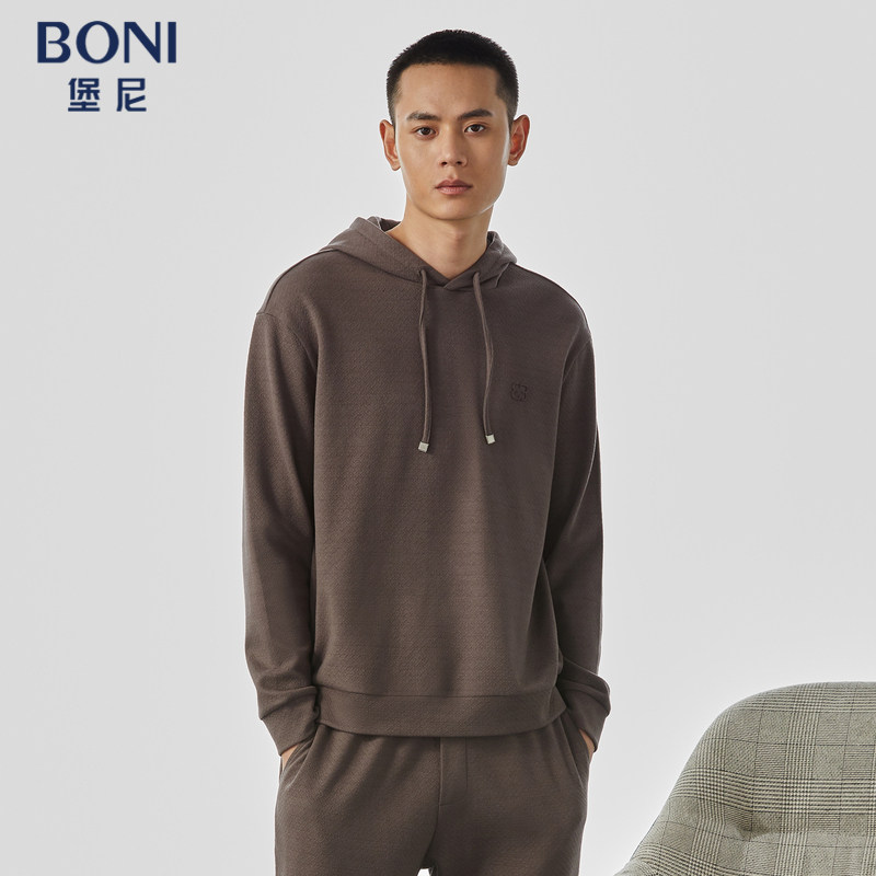 BONI/堡尼秋冬新品男士休闲运动套装时尚套头卫衣卫裤NO533031B