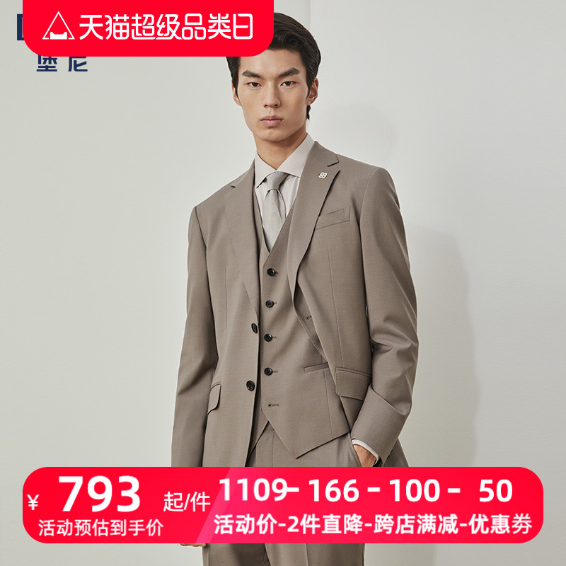 BONI/堡尼新品西装商务休闲男士西服套装男外套西裤AN234041A