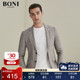 堡尼新品 全羊毛格纹西装 商务休闲男士 BONI 西服套装 外套AL234041A