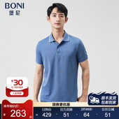BONI T恤LP369C74B 丝棉休闲短袖 堡尼2023春夏新品 商务翻领POLO衫
