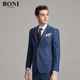 正装 BONI 修身 男韩版 结婚礼服AK669121A 堡尼商务羊毛休闲西服套装