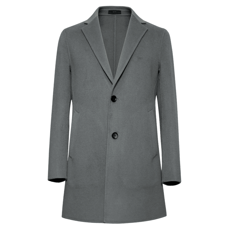 堡尼秋冬新品商务羊毛混纺呢子大衣双面呢单排扣外套男BM745041A