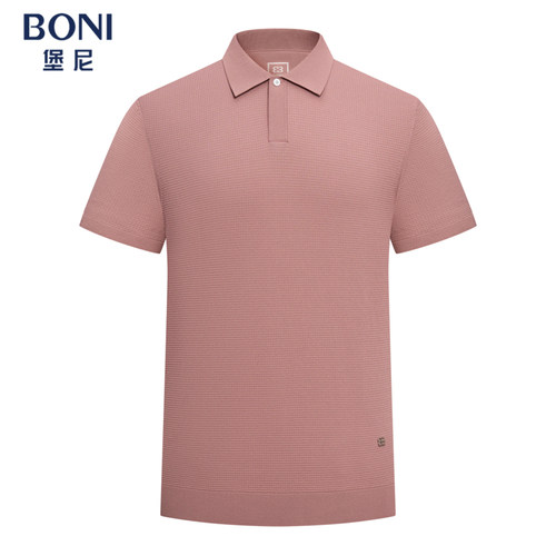 BONI/堡尼春夏新品商务净色Polo衫绵混纺休闲翻领T恤男LT229A42B