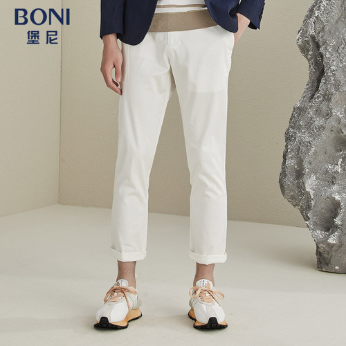 BONI/堡尼新品商务男装直筒裤男时尚休闲裤弹力修身裤装KL211121A