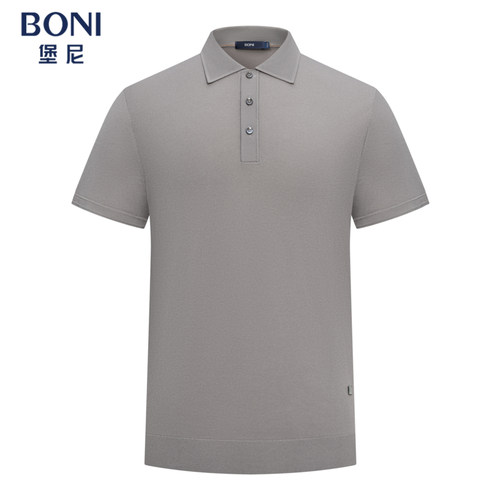 BONI/堡尼春夏新品商务净色Polo衫休闲混纺男士翻领T恤LT238A93B