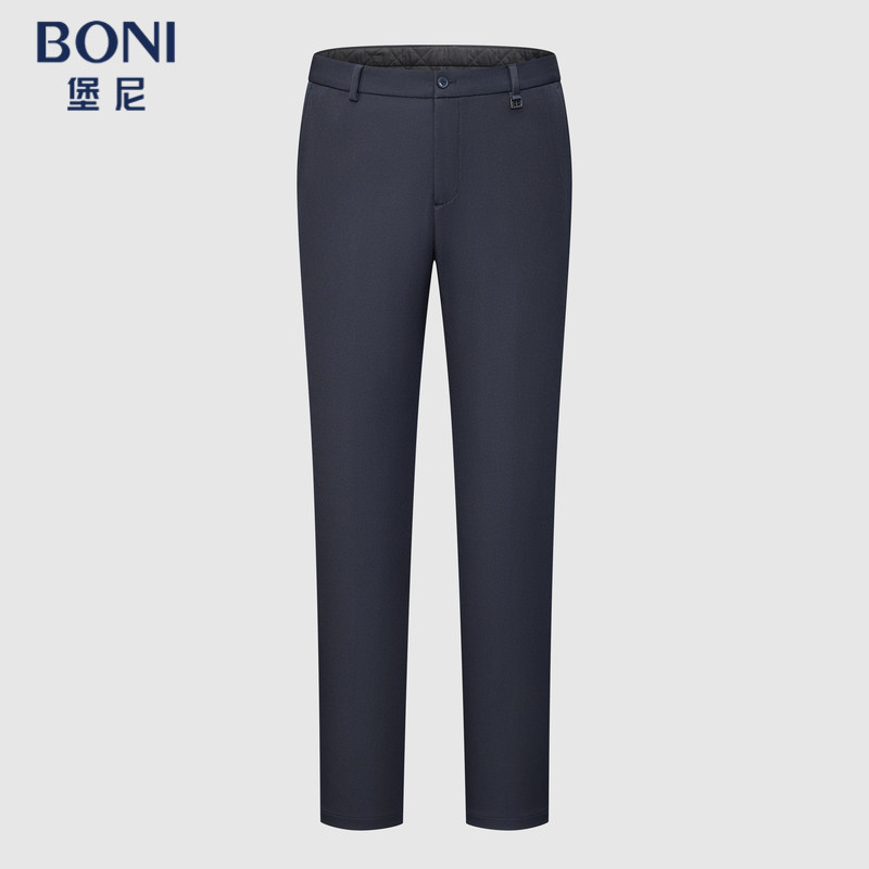BONI/堡尼秋冬新品净色混纺休闲裤微弹轻商务长裤裤装男KU880231B