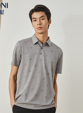 BONI/堡尼春夏新品商务翻领POLO衫男士混纺短袖休闲T恤LN384E32B