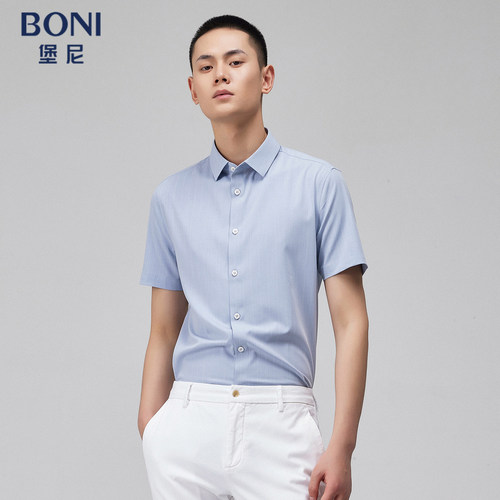 夏季短袖衬衫BONI/堡尼