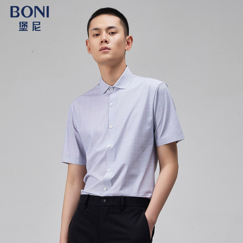 夏季短袖衬衫BONI/堡尼