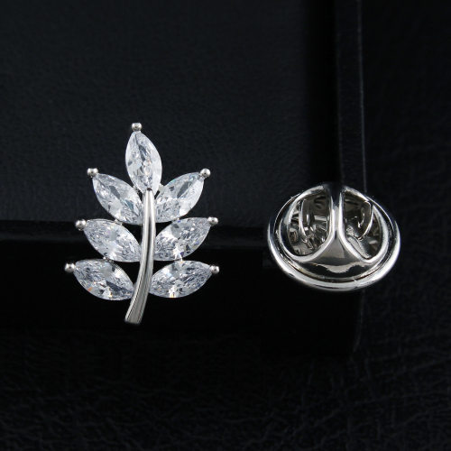 轻奢男士叶子胸针固定防走光扣子